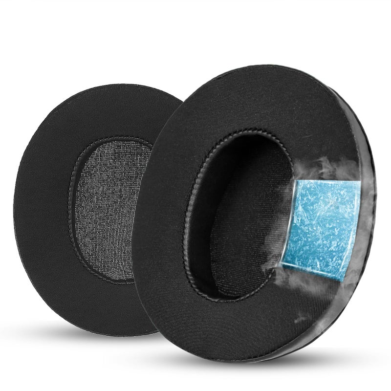 Krone Kalpasmos ATH M50X Earpads Compatible with ATH M50X, Cooling-Gel Memory Foam Replacement Pads for Audio-Technica M-Series Headphones, Soft & Breathable â€“ Black - Image 1